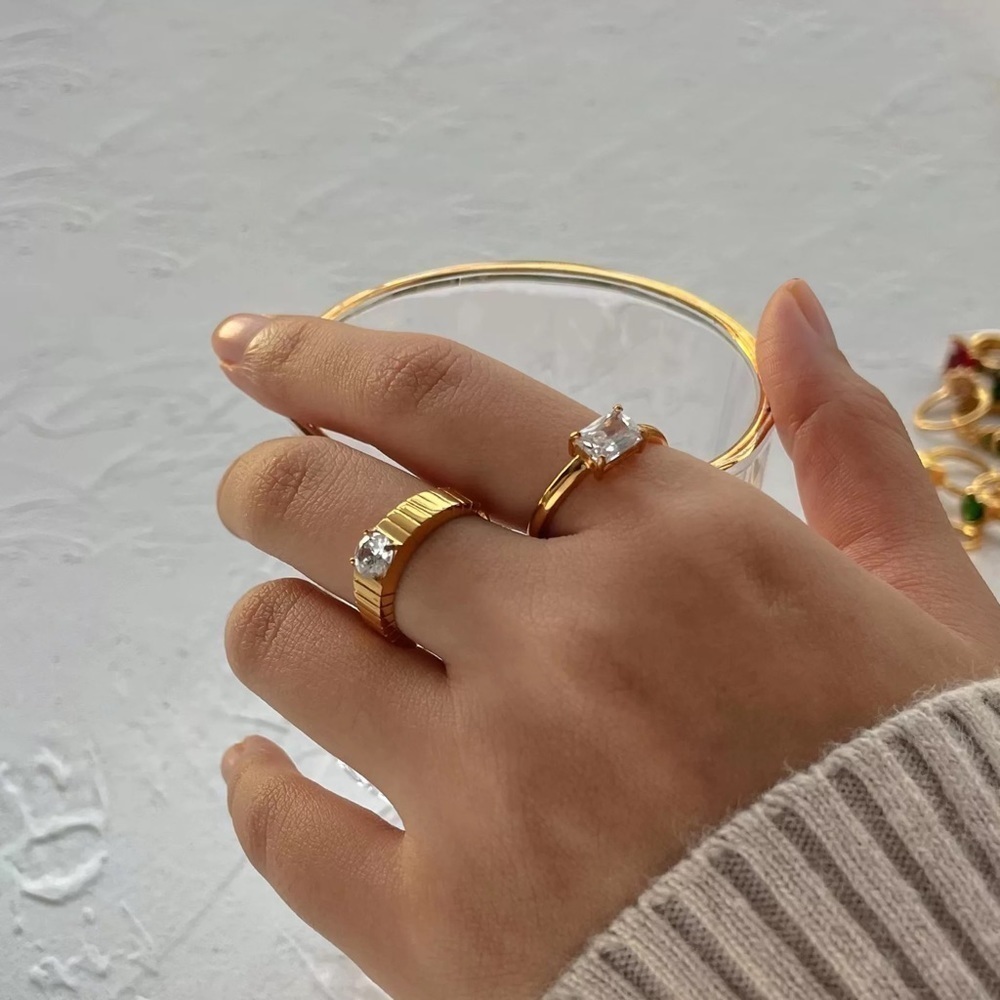 18K Gold Plated Cubic Zirconia Ring